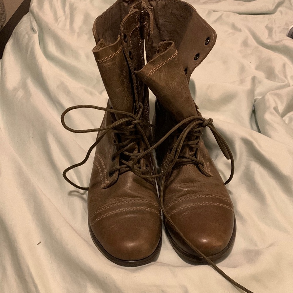 Steve Madden Brown Combat Boots